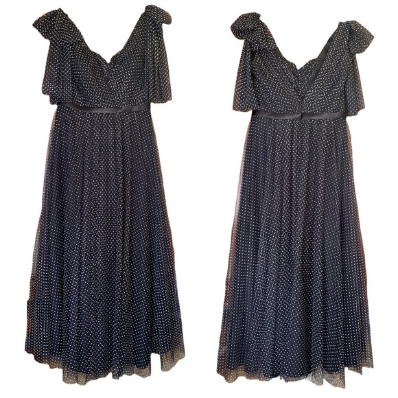 Basix Black Label Swiss Dot Tulle Gown - Picture 1 of 9